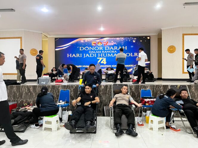 
 Donor Darah Serentak Sambut HUT Ke-74 Humas Polri: Target 2.500 Kantong Darah untuk Kemanusiaan