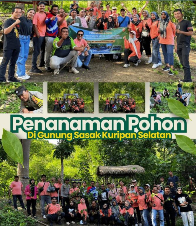 
 Samsat Gerung Dan Pemdes Kuripan Selatan Gelar Penanaman Pohon di Gunung Sasak Kuripan Selatan